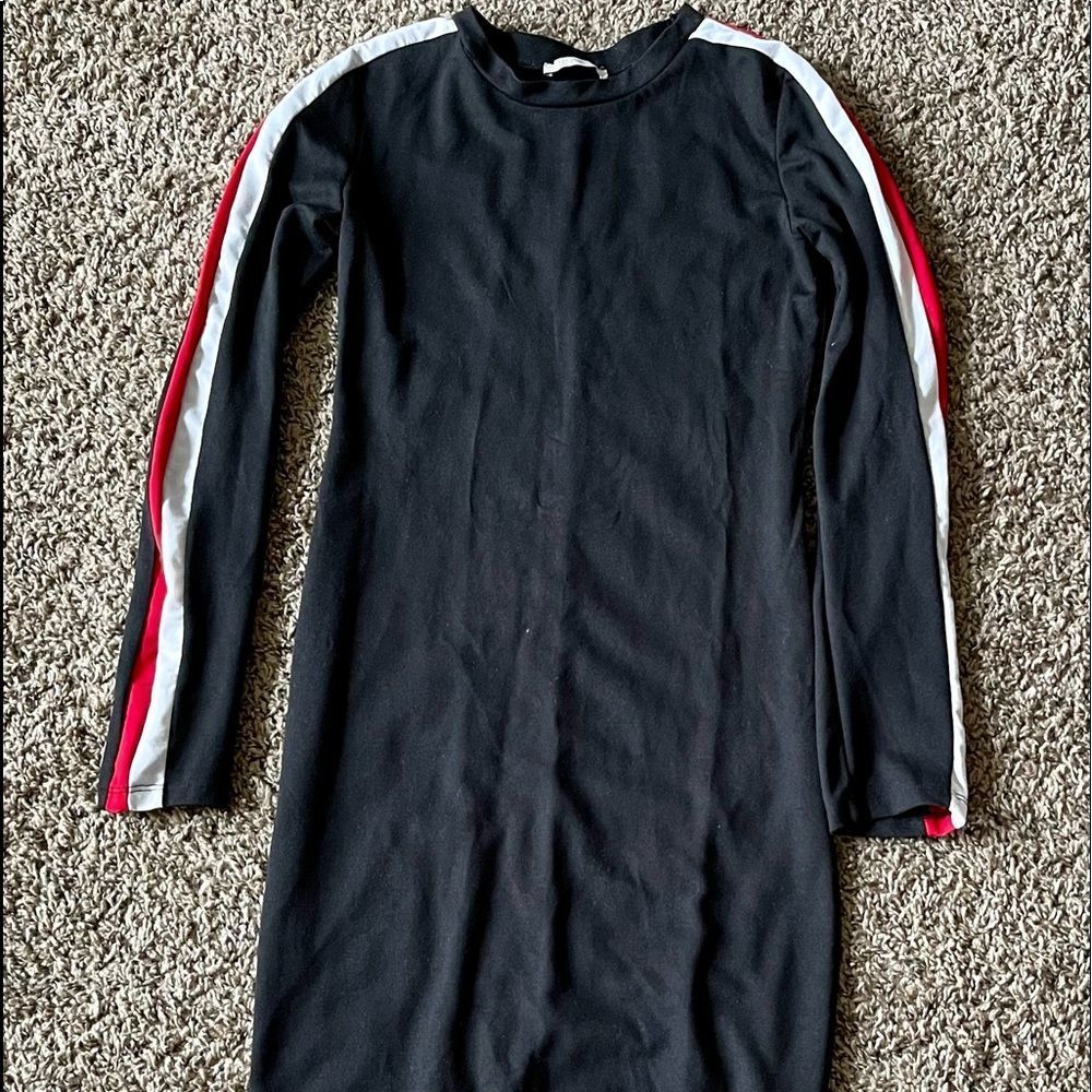 Zara Trafaluc Shift Dress with Contrasting Stripes